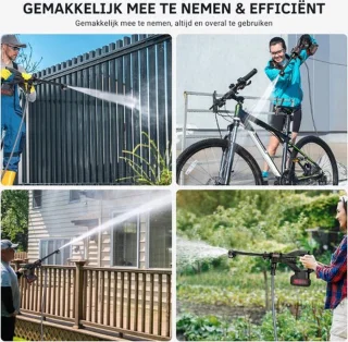 Draadloze Hogedrukreiniger Accu 15000mAh Zwart