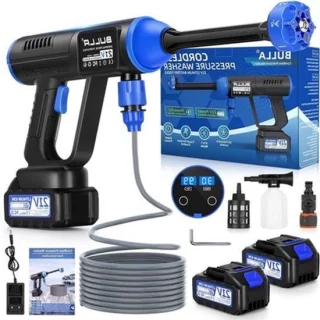 Draadloze hogedrukreiniger met 2 accu's en touchscreen