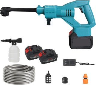 De Draagbare draadloze hogedrukreiniger in één oogopslag