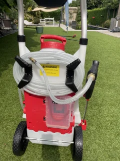 Elektrische drukspuit zuurbestendig met trolley Akku