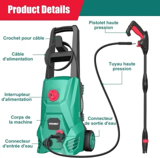 Elektrische hogedrukreiniger 1305 PSI