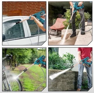 Elektrische hogedrukreiniger met terrasreiniger en accu
