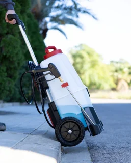 Elektrische Zuurbestendige Drukspuit met Trolley