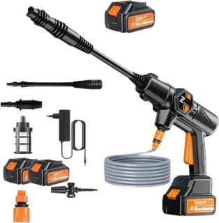 Krachtig mobiel reinigen: ElevateCommerce 21V draadloze hogedrukreiniger