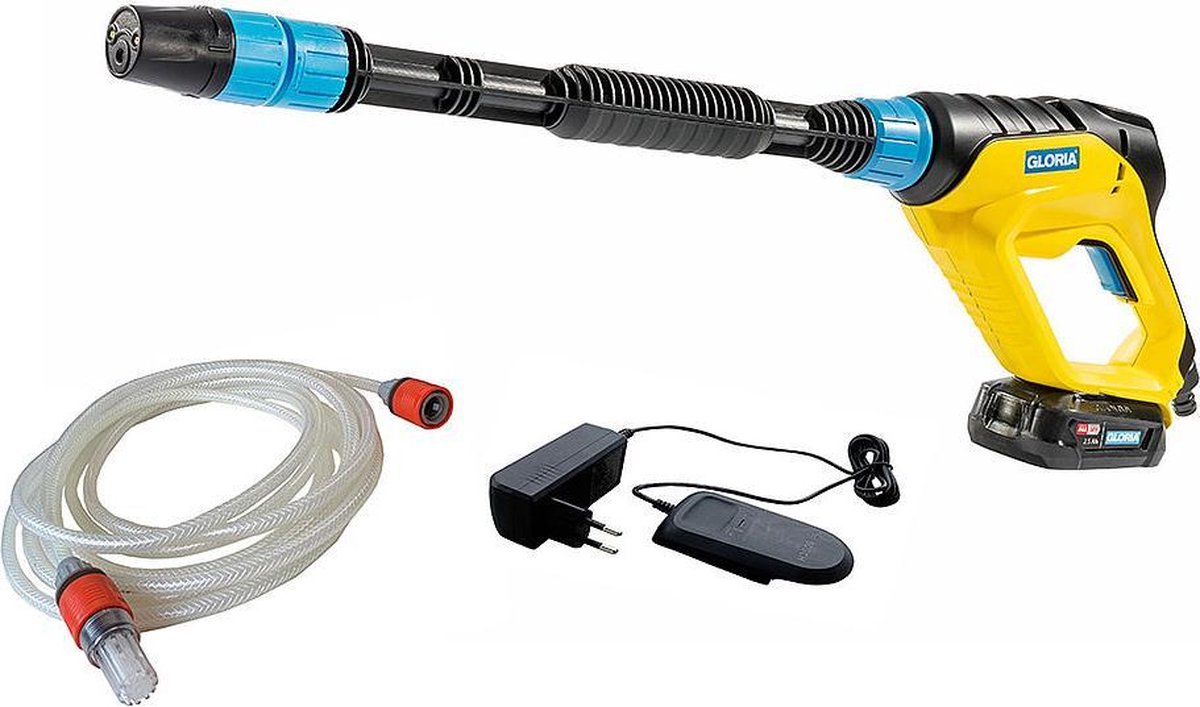 De Gloria MultiJet 18V Li-Ion Hogedrukreiniger Set in één oogopslag