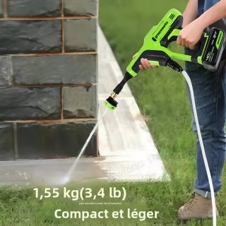 Wat vinden we goed aan de Greenworks 24V Draagbare Hogedrukreiniger