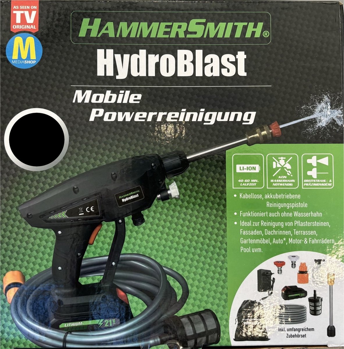 Hammersmith HydroBlast 2-in-1 autowaspistool snoerloos