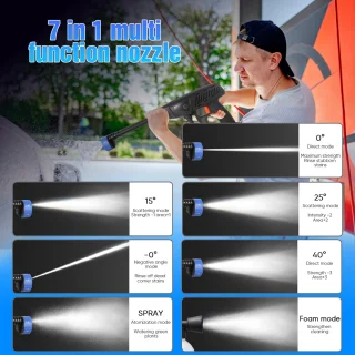 Handheld 300W 30Bar Hogedrukreiniger Set met 2 Batterijen