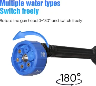 Handheld 300W 30Bar Hogedrukreiniger Set met 2 Batterijen