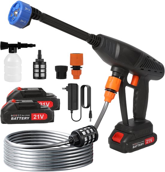 Handheld 300W 30Bar Hogedrukreiniger Set met 2 Batterijen review