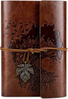 Hervulbaar PU Leren Dagboek - Leeg Notitieboek 7,3 x 5,1 inch