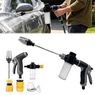 Hogedrukpistool voor tuinslang met accessoires