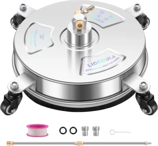 De Hogedrukreiniger + 14" RVS oppervlaktereiniger in één oogopslag