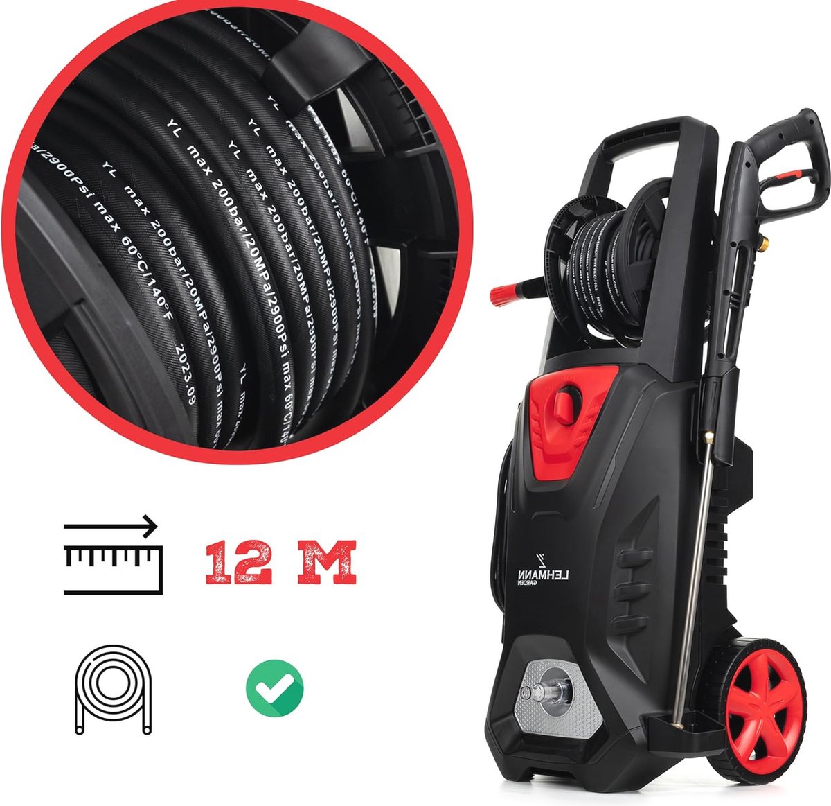 Wat vinden we goed aan de Hogedrukreiniger 3000 W Inductiemotor Zelfzuigend