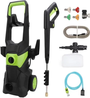 Hogedrukreiniger 4000 PSI, 2,5 GPM, schuimkanon en 4 sproeiers