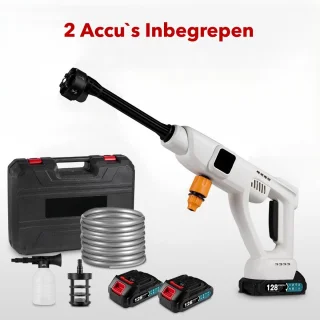 Hogedrukreiniger Accu 100Bar 2 Accu's Wit