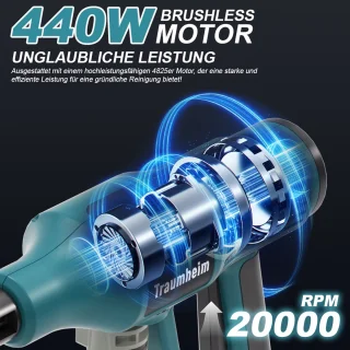Hogedrukreiniger Accu 440W met Telescoopstang