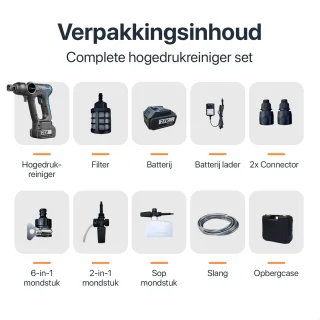 hogedrukreiniger accu mobiel 2000ah 35-40 bar