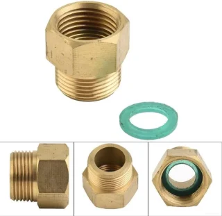 Hogedrukreiniger adapter M22x1 5 mannelijk naar 1/2 vrouwelijk