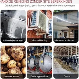 Hogedrukreiniger Auto Accu Wit