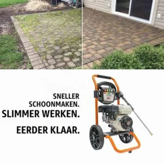 Hogedrukreiniger benzine - oranje