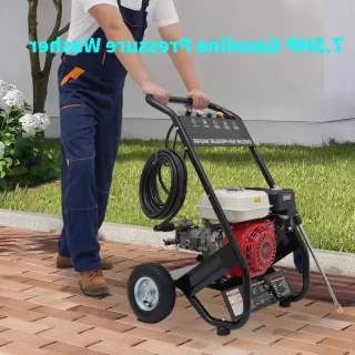De Hogedrukreiniger Benzine - Zwart/Rood in één oogopslag