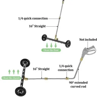 Hogedrukreiniger chassisreiniger – 61 cm waterbezem