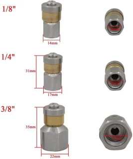 Hogedrukreiniger mondstuk 1/8 inch, 1/4 inch en 3/8 inch