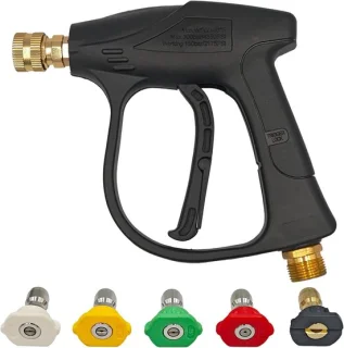 Hogedrukreinigerpistool met 5 mondstukken, 4000 PSI M22-14 mm aansluiting