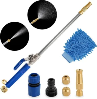 Hogedrukwater Hun, Jet Hogedruk-Power Washer Wand Extension, Power Washer hulpstukken met 3 slangsproeiers voor tuinslang Auto Wassen