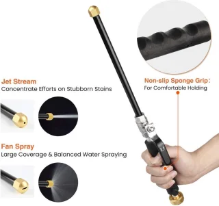 Hydro Jet Draagbare Hogedrukreiniger Pistool met Wand Extension en Slangsproeiers