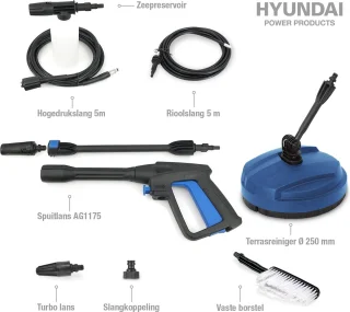 HYUNDAI hogedrukreiniger 1500W deluxe set