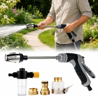 Jet hogedrukpistoolset met schuimdispenser