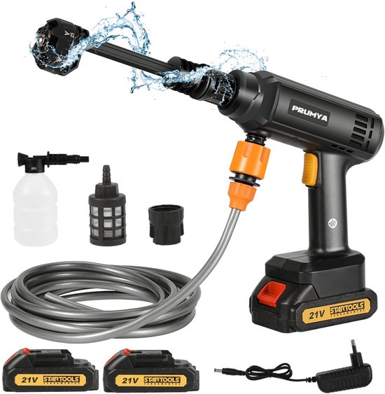 Krachtige 6-in-1 Draadloze Hogedrukreiniger met 2 Accu's en Oplader