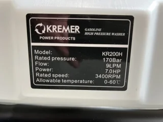 Kremer KR200H Benzine Hogedrukreiniger