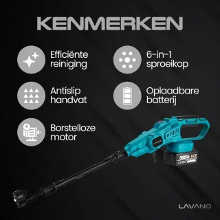 Lavano Draadloze Accu Hogedrukreiniger