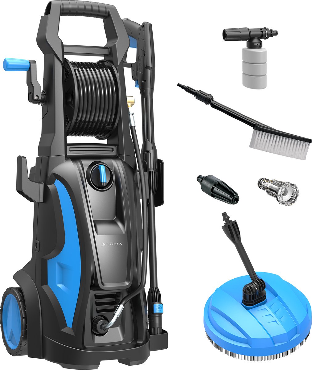 De Lugia Hogedrukreiniger Pro 185 Bar 2200W Bundel in één oogopslag