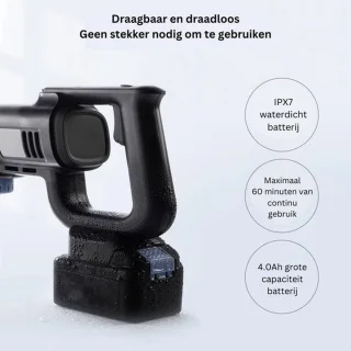 Luxe Hogedrukreiniger 1300W Zwart Accu