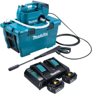 Makita DHW 080 PG2K Snoerloze Hogedrukreiniger 36V 2x18V + 2x6.0Ah Accu + Lader