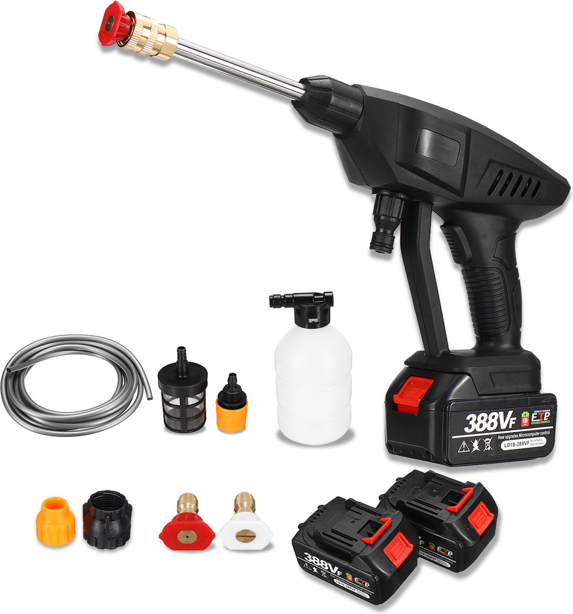 De Medium Draadloze Accu Hogedrukreiniger - 2 Accu's in één oogopslag