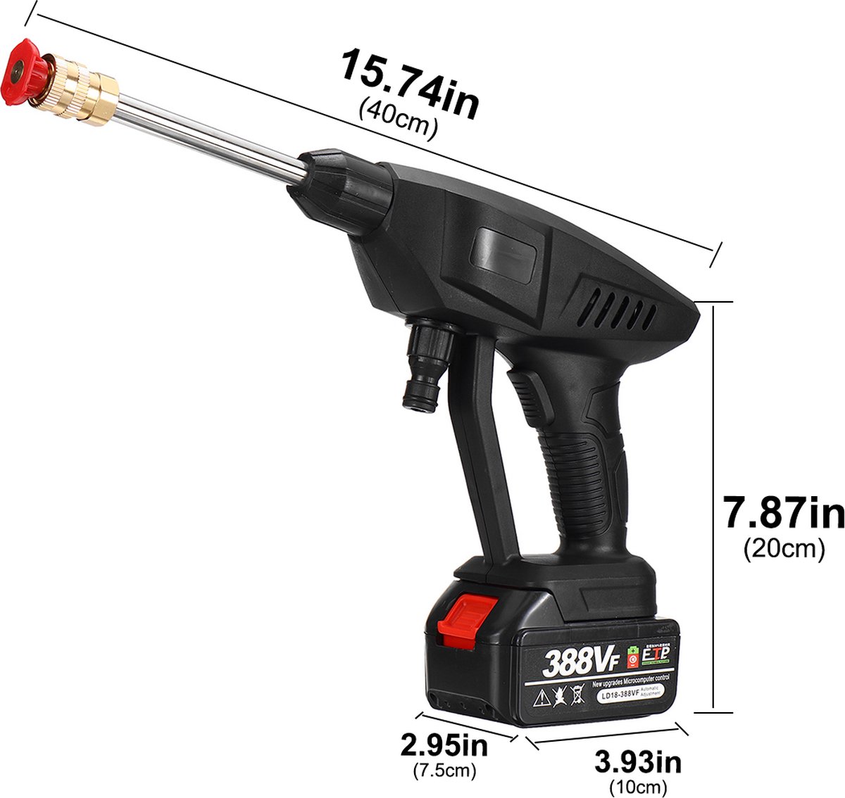 Wat vinden we goed aan de Medium Draadloze Accu Hogedrukreiniger - 2 Accu's