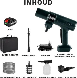 Mobiele 6-in-1 Accu Hogedrukreiniger 1 accu - Mobiel - Draadloos - Voor Auto en Tuin