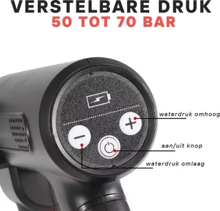 Mobiele 6-in-1 Accu Hogedrukreiniger 1 accu - Mobiel - Draadloos - Voor Auto en Tuin