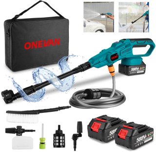 De ONEVAN Accu-hogedrukreiniger 21V in één oogopslag