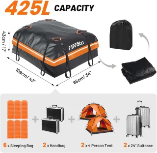 Opvouwbare dakkoffer 425 L