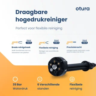 Otura Accu Hogedrukreiniger Grijs