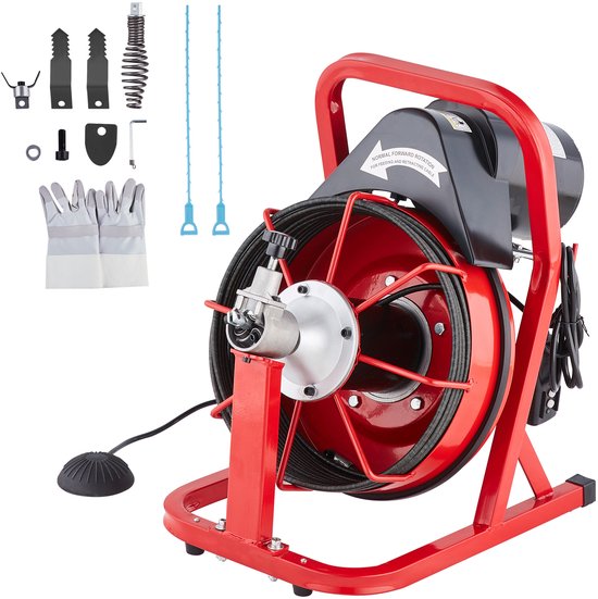 Pijpenreinigingsmachine 1524cm x 0,9cm Elektrisch Model met 4 Messen