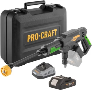 Procraft CW20bb accu-hogedrukreiniger 20 V met accu, oplader en koffer