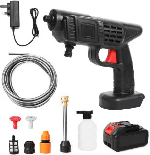 Professionele Hogedrukreiniger Set 35Bar 200W 24V 5 Batterijen