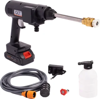QLT Snoerloze Hogedrukreiniger Accu Zwart
